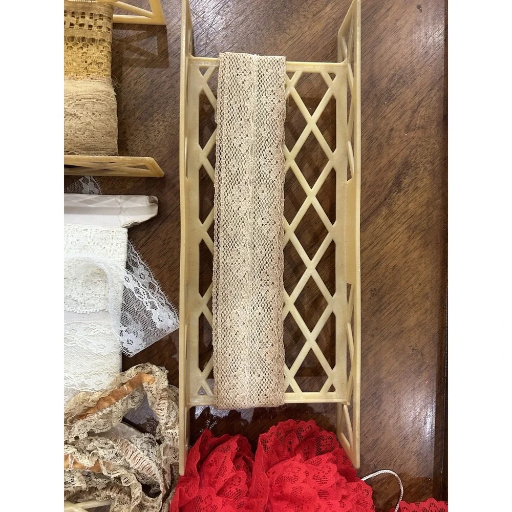Estate Find Vintage Antique Lace And Trim Lot Ivory White‎ Black Red BEAUTIFUL